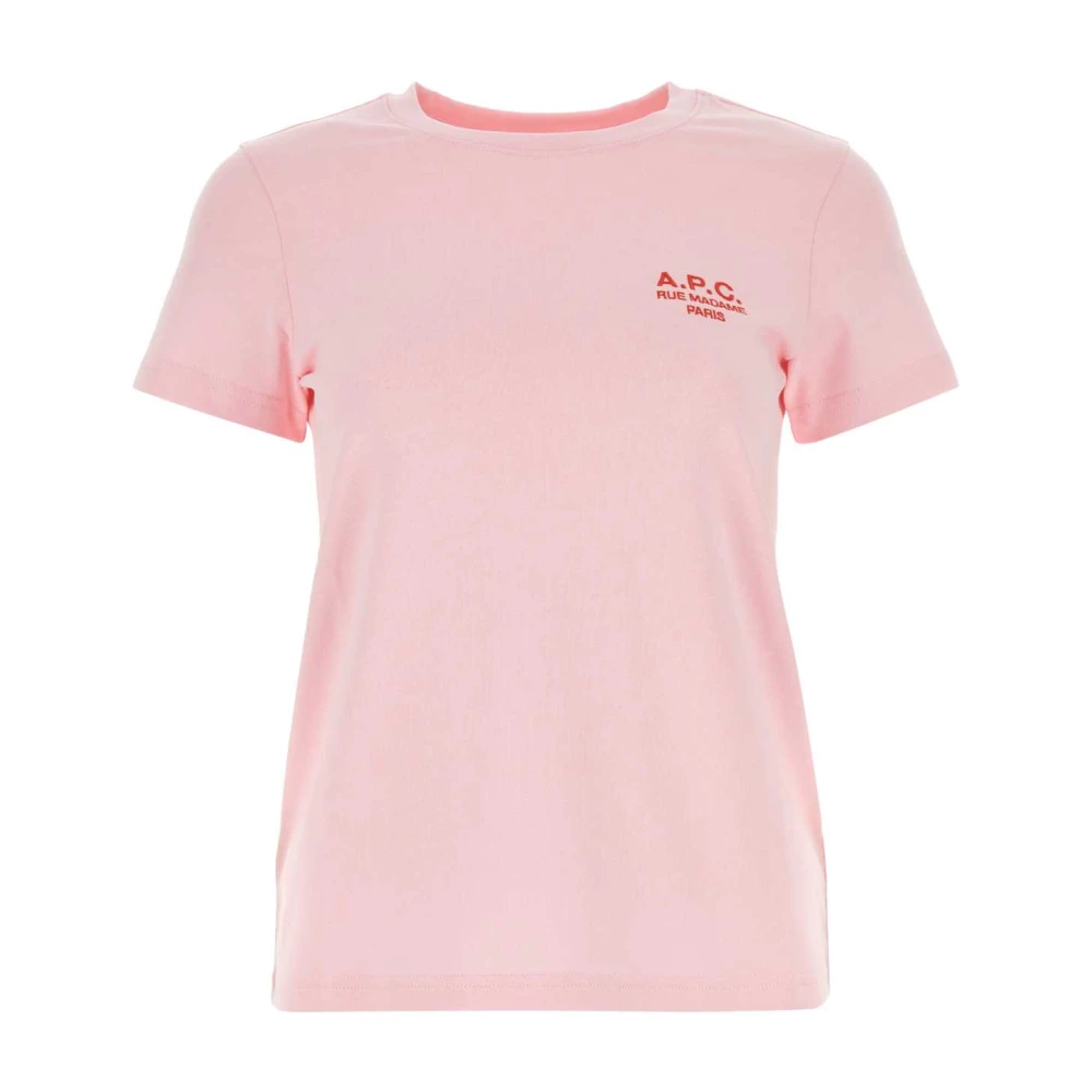 A.p.c. Roze Katoenen Denise T-Shirt Pink Dames