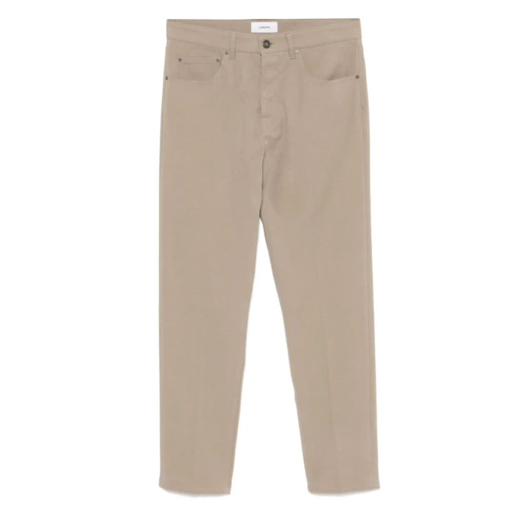 Lardini Beige Katoenmix Denim Jeans Gray Heren
