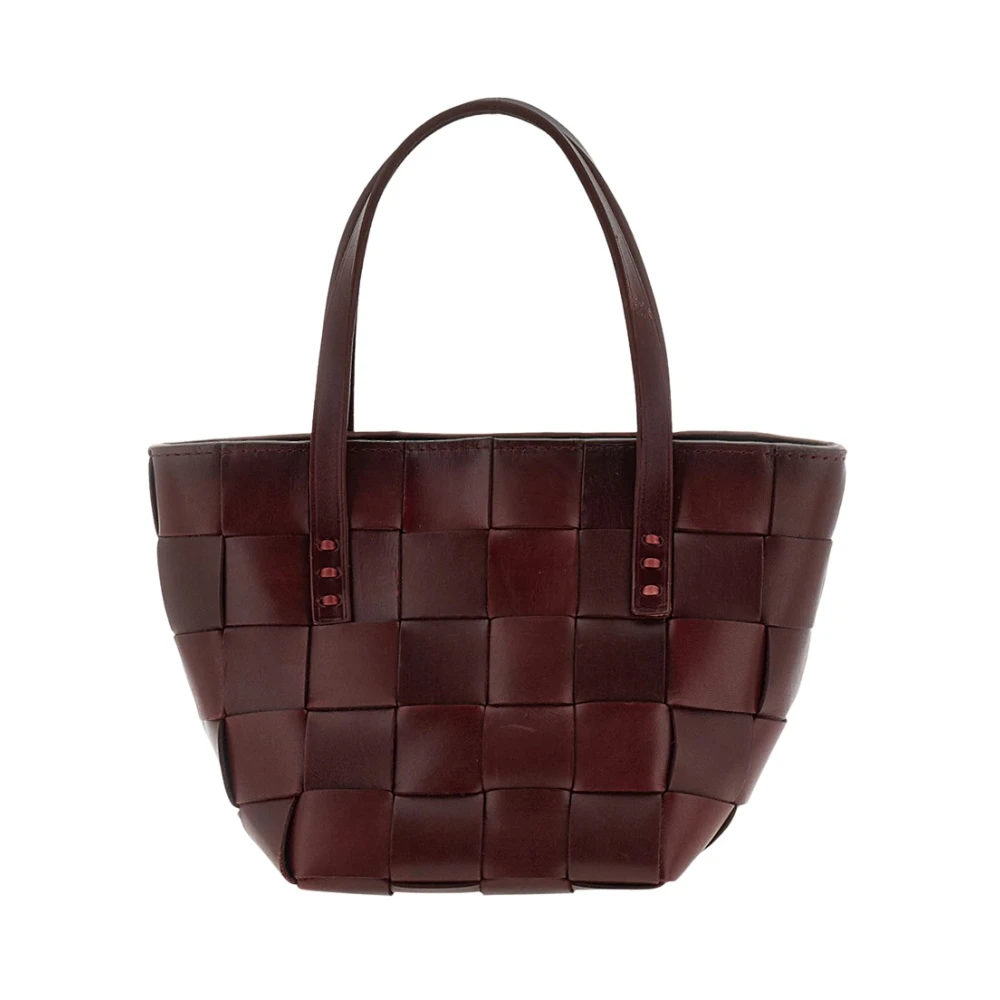 Dragon Diffusion Donna Rosso - Mini Cestino Borsa Con Design Intrecciato - Bags - One Size - Immagine 2