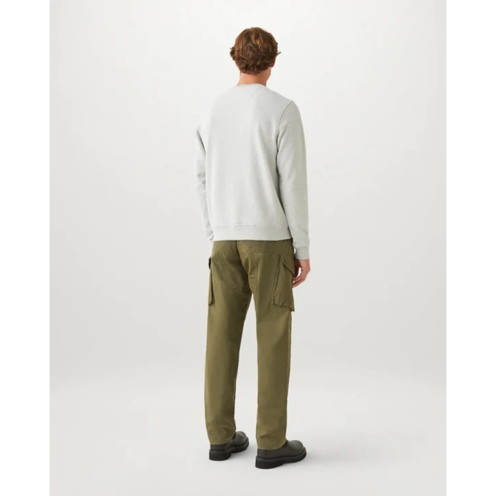 Belstaff Signature Crewneck Sweatshirt met Flock Logo Gray Heren