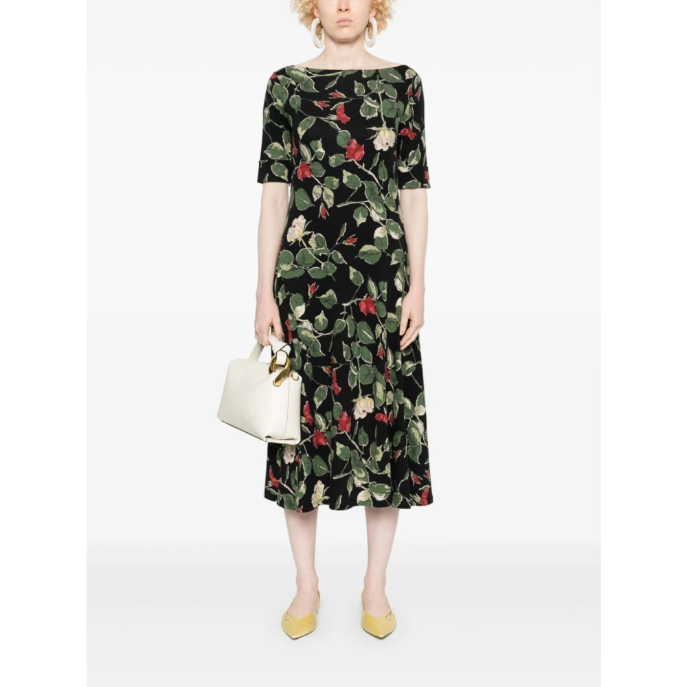 Ralph Lauren Dameskleding Jurk Zwart Aw24 Multicolor Dames