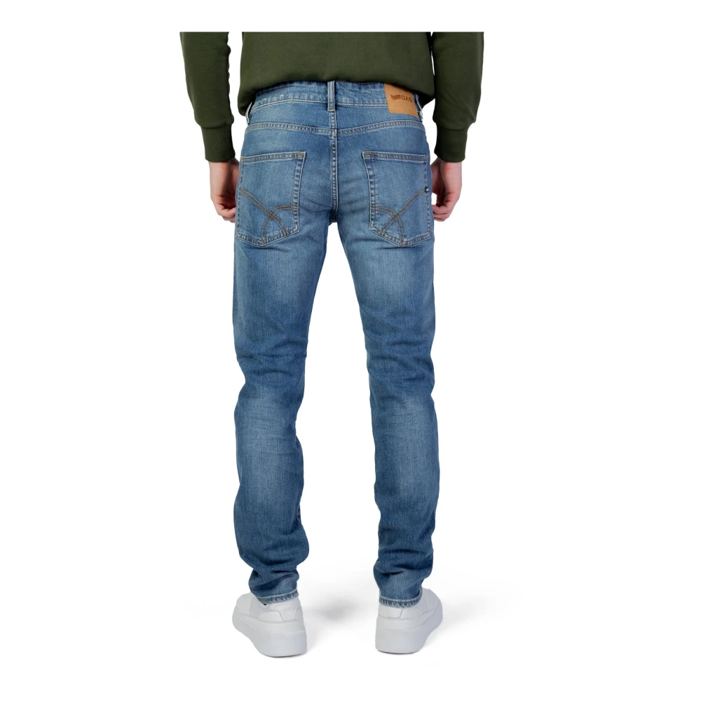 GAS Blauwe Versleten Jeans voor Heren Blue Heren