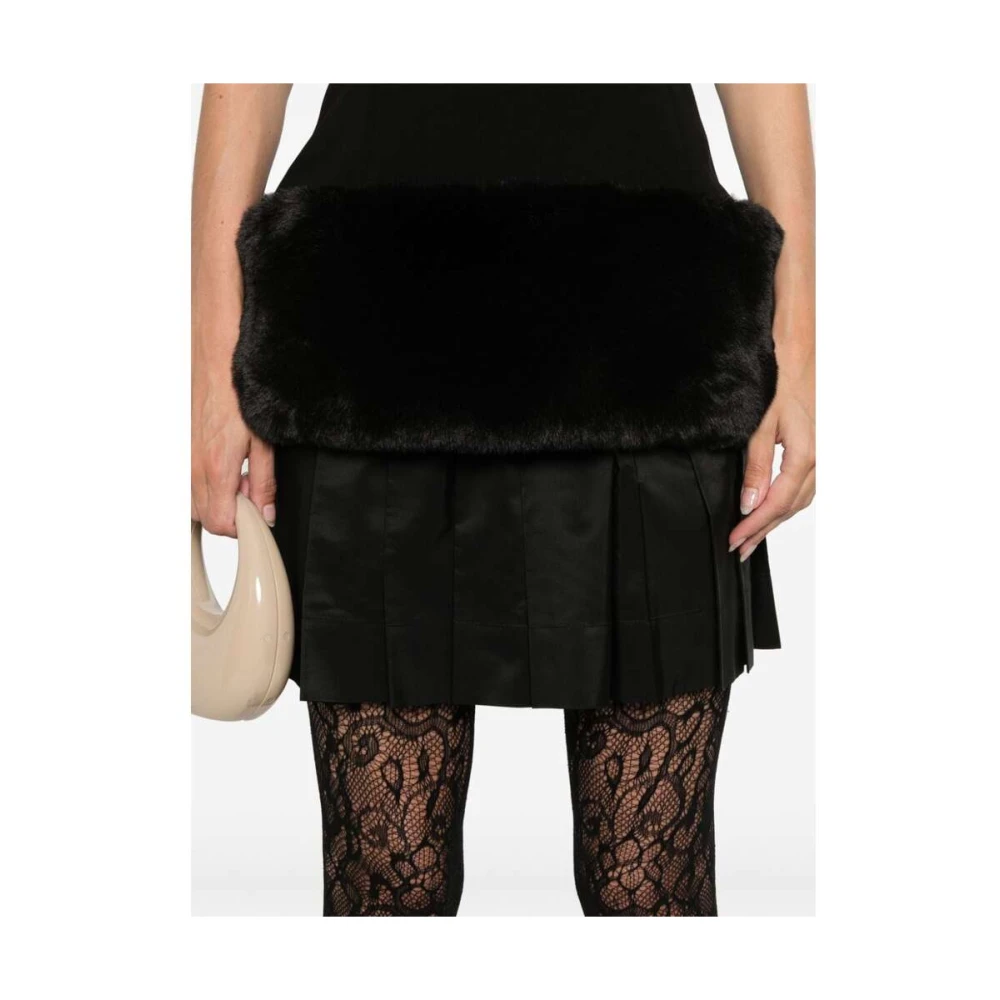 Simone Rocha Geplooide Zwarte Rok Elastische Taille Black Dames