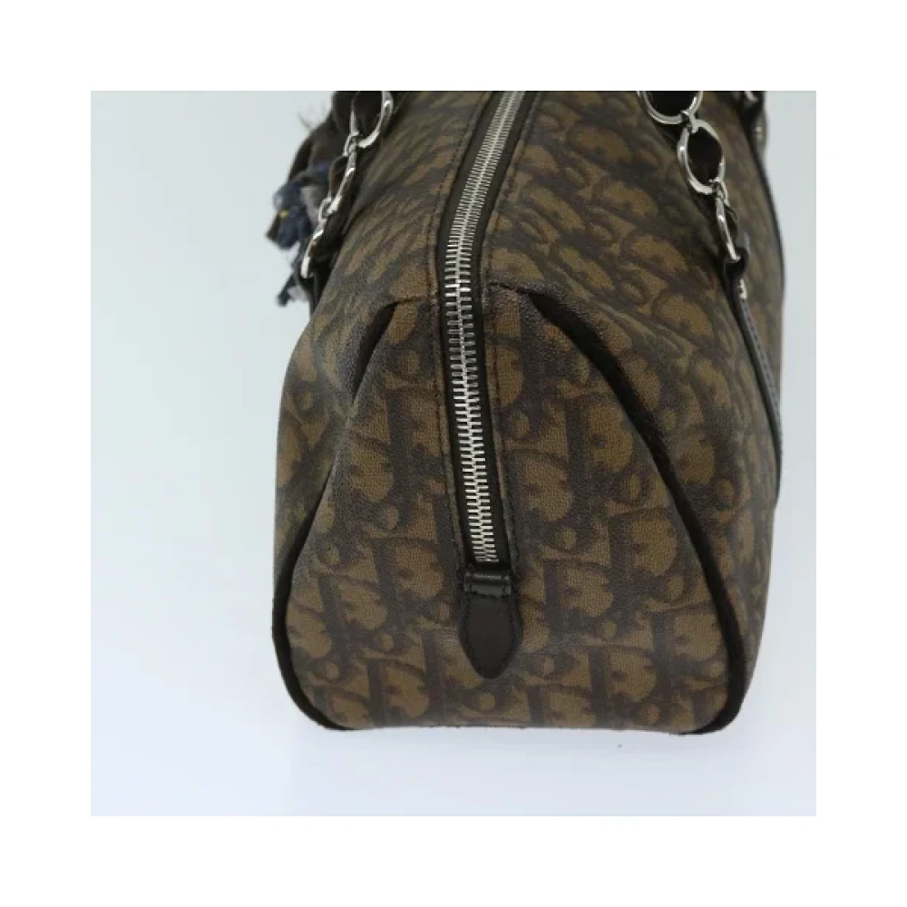 Dior Vintage Pre-owned Canvas handbags Brown Dames