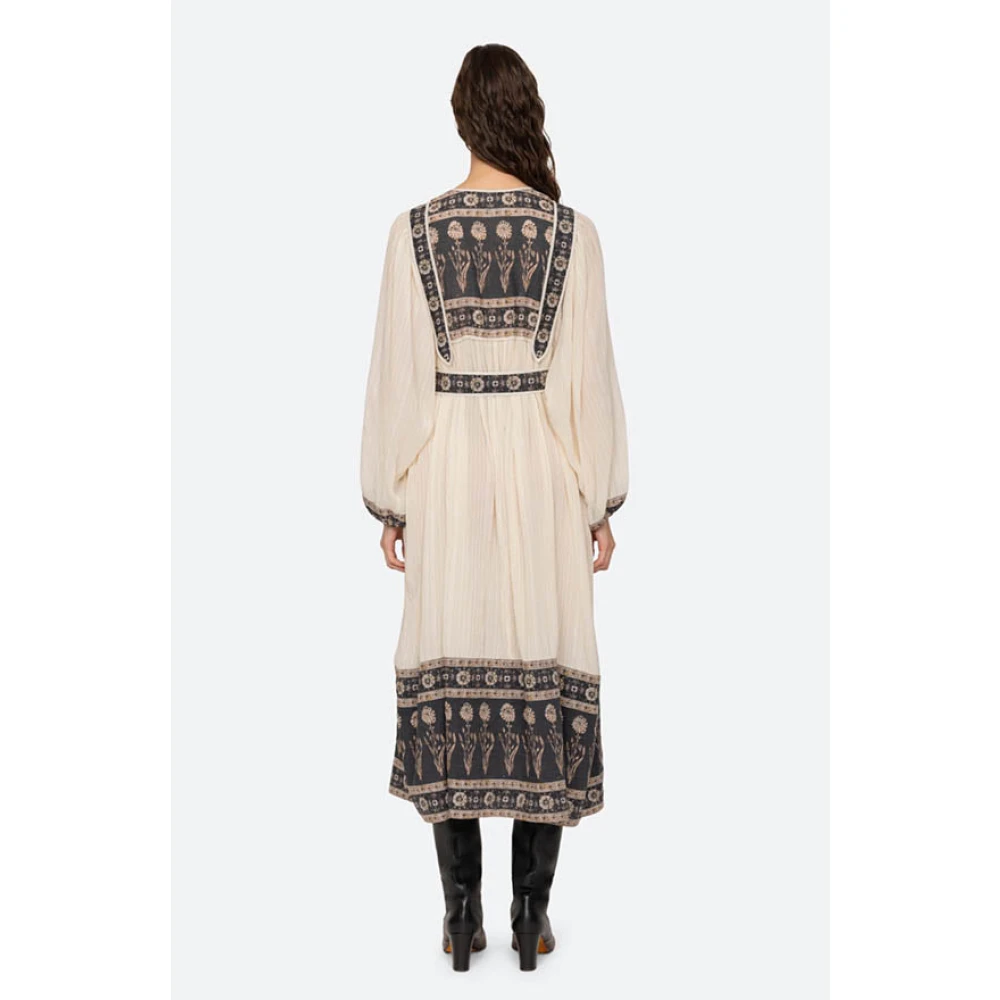 Sea NY Boho Jurk met Pofmouwen Multicolor Dames