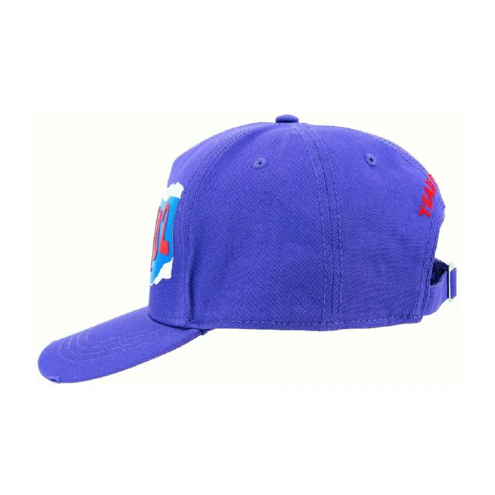 Dsquared2 Baseballpet met bedrukt logo en gesp Purple Unisex
