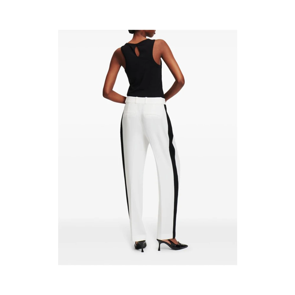 Karl Lagerfeld Contrast Panel Broek White Dames