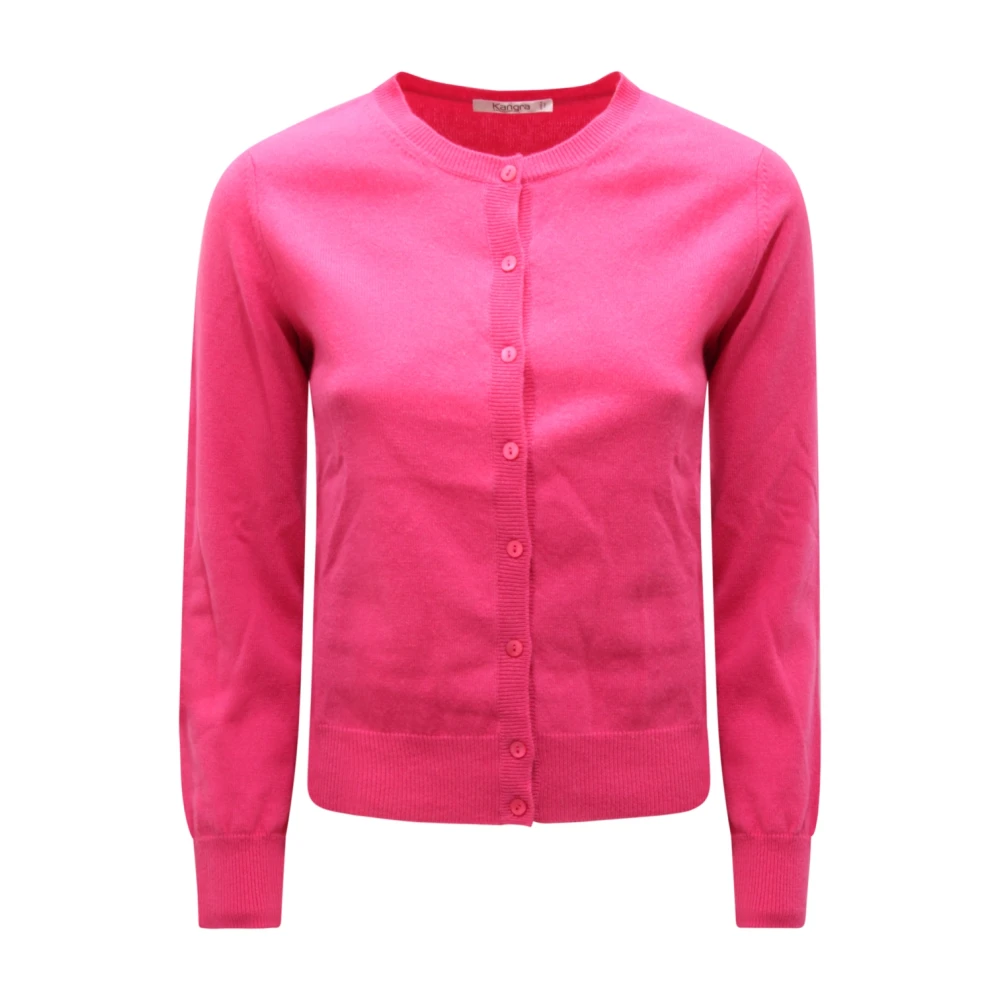 Kangra Women's Pink Cardigans, Xs, Luxury Wool Silk Cashmere Cardigan Jumper