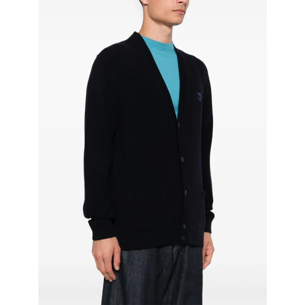Maison Kitsuné Blauwe Gebreide Trui Aw24 Blue Heren