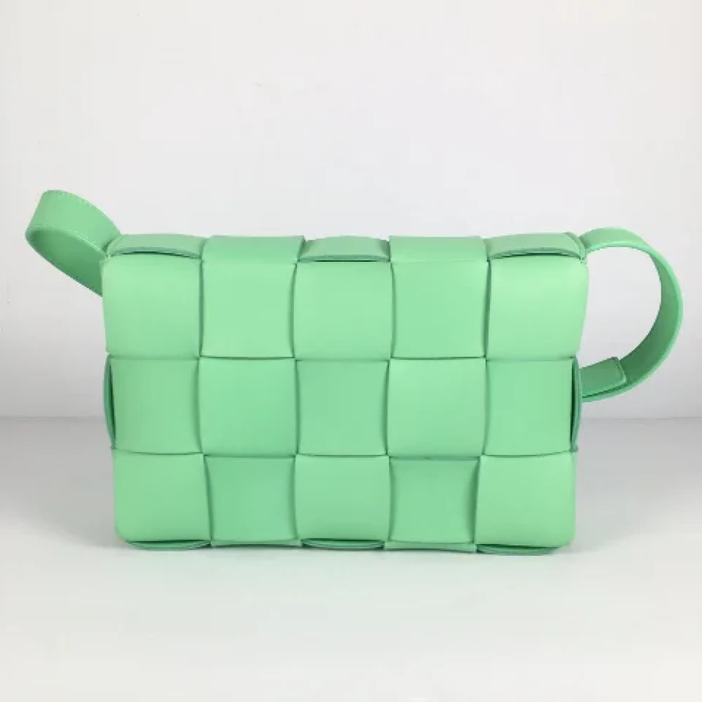 Bottega Veneta Vintage Pre-owned Leather shoulder-bags Green Dames