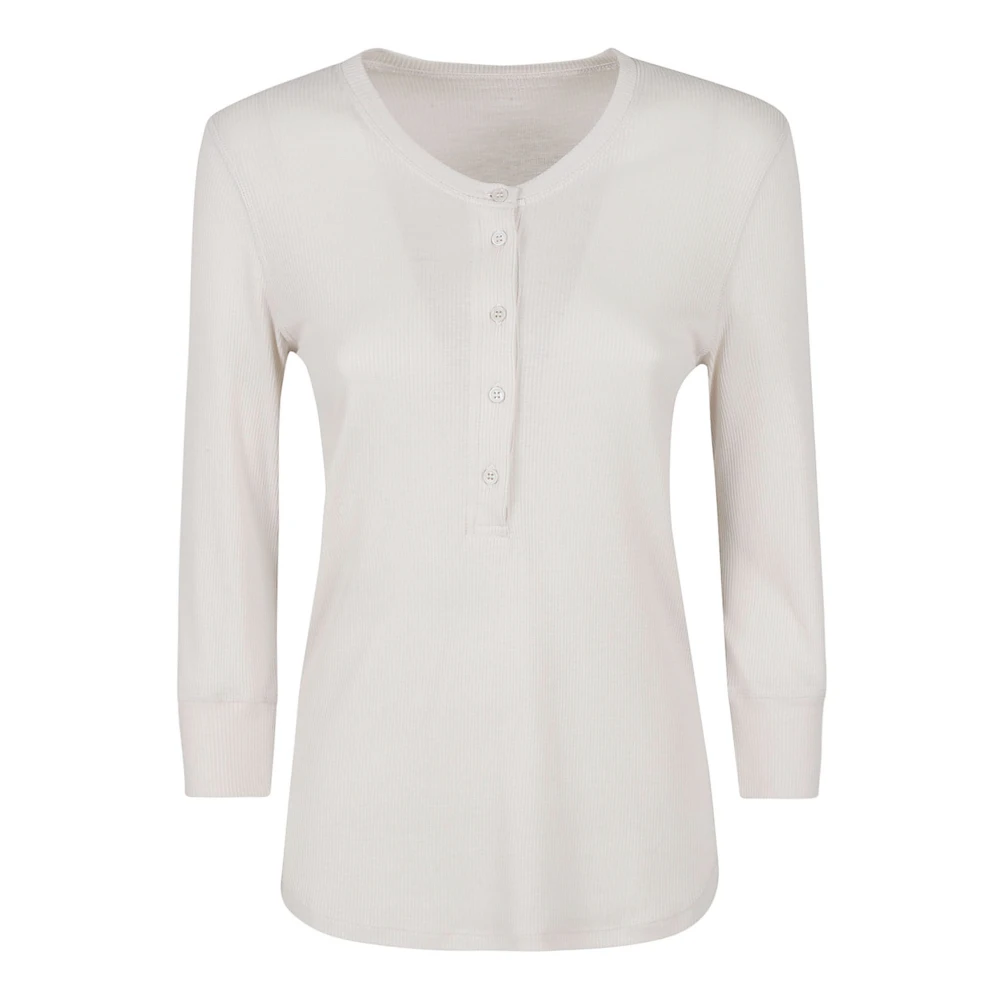 Majestic filatures Grijze Lyocell Katoenen T-shirts en Polos Gray Dames
