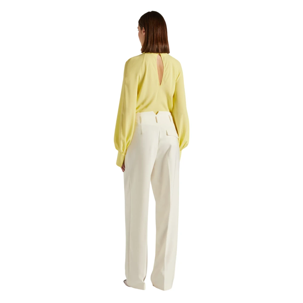 Genny Wijde Palazzo Broek Tijdloze Elegantie White Dames