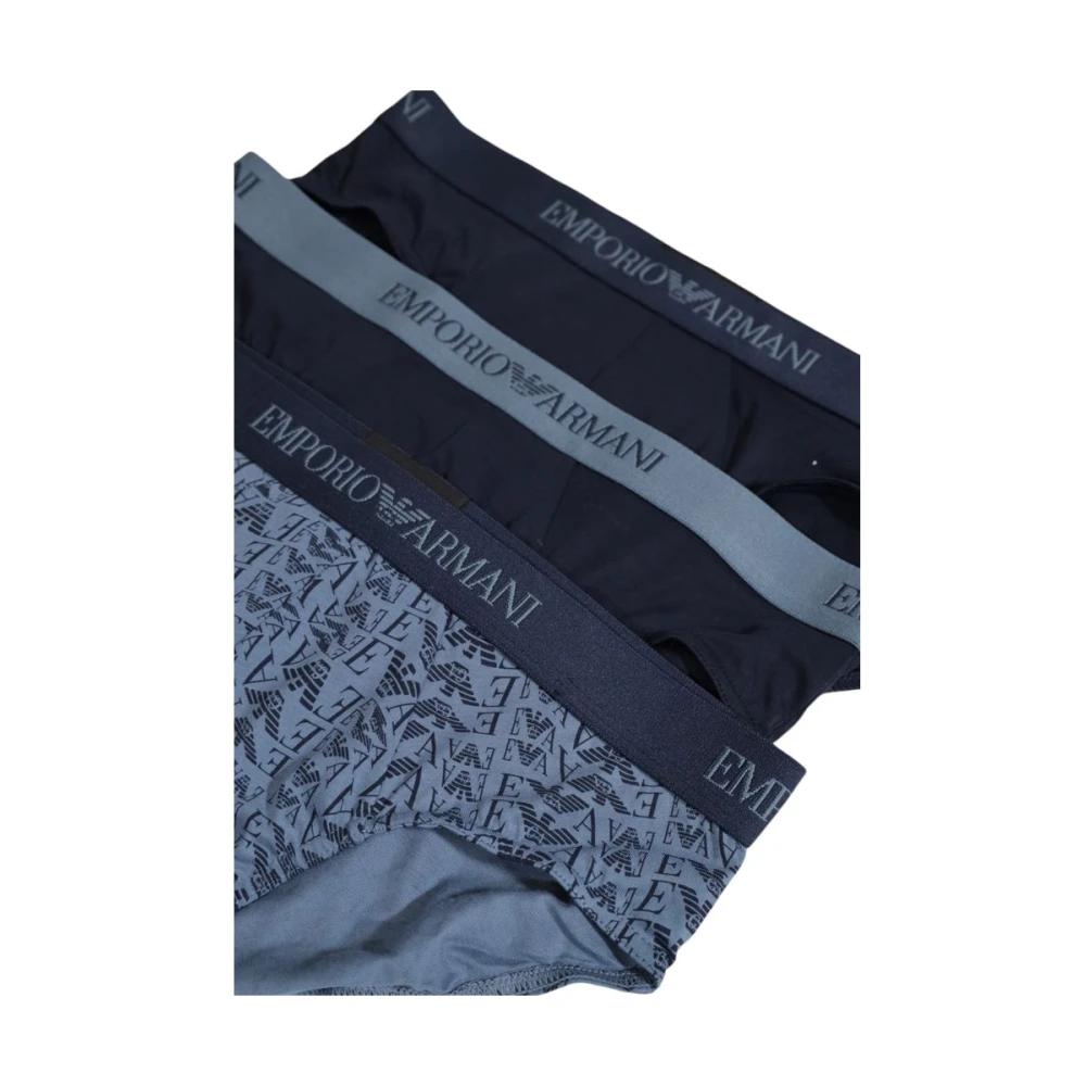 Emporio Armani Blauwe Polyester Ondergoed Collectie Herfst Winter Blue Heren