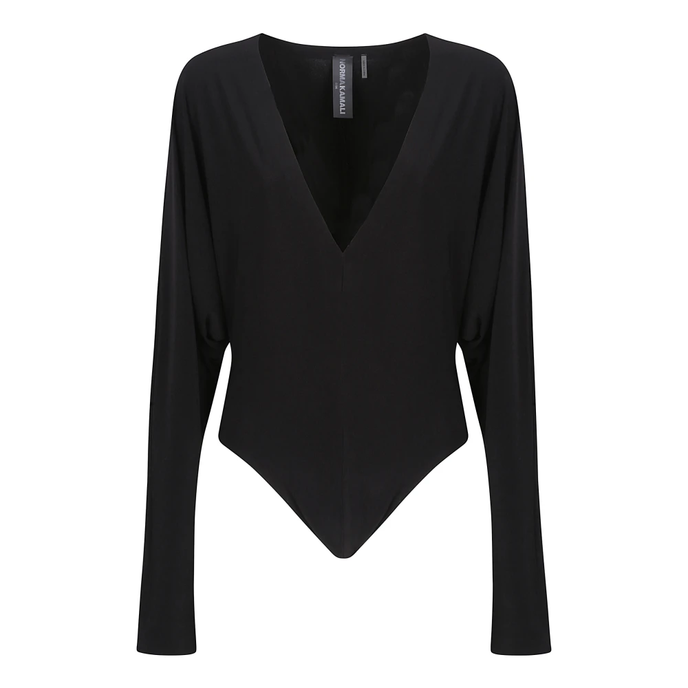 Norma Kamali Zwarte Top met Polyester en Spandex Black Dames