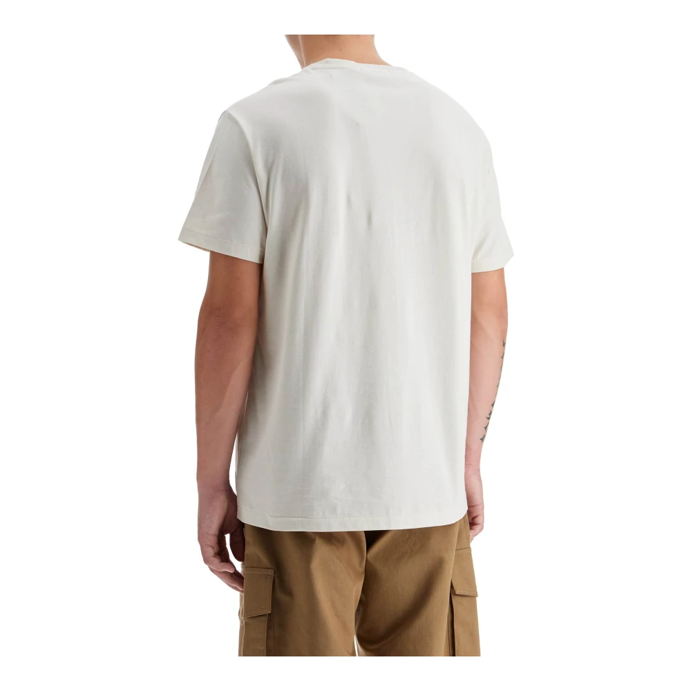 Polo Ralph Lauren Geborduurd Logo Katoenen T-shirt White Heren