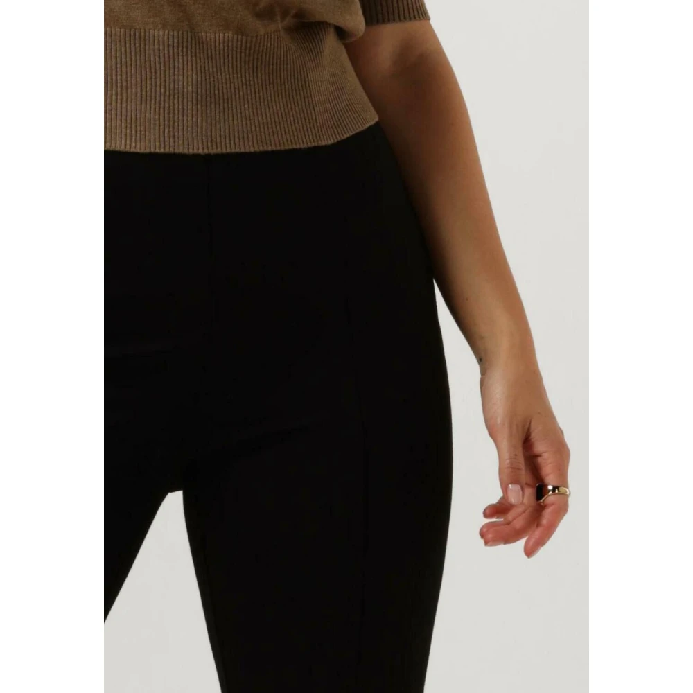Minus Hoge Taille Flared Broek Black Dames