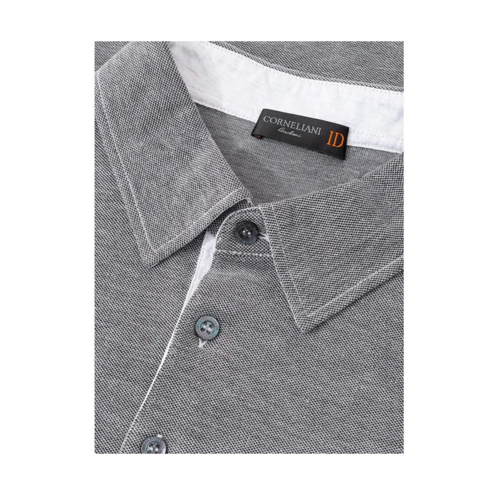 Corneliani Grijs Katoenen Poloshirt Gray Heren