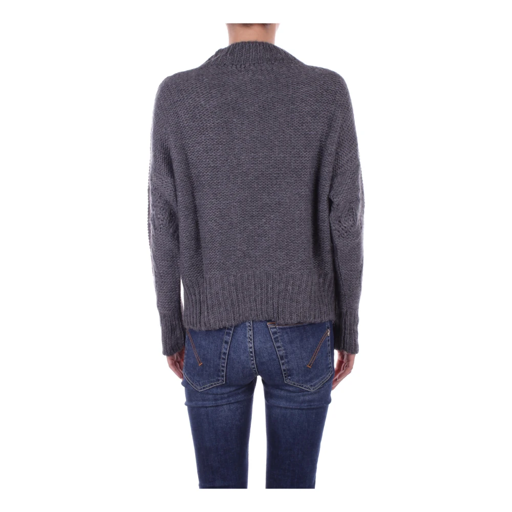H2O Metallic Detail Sweater Antraciet Gray Dames