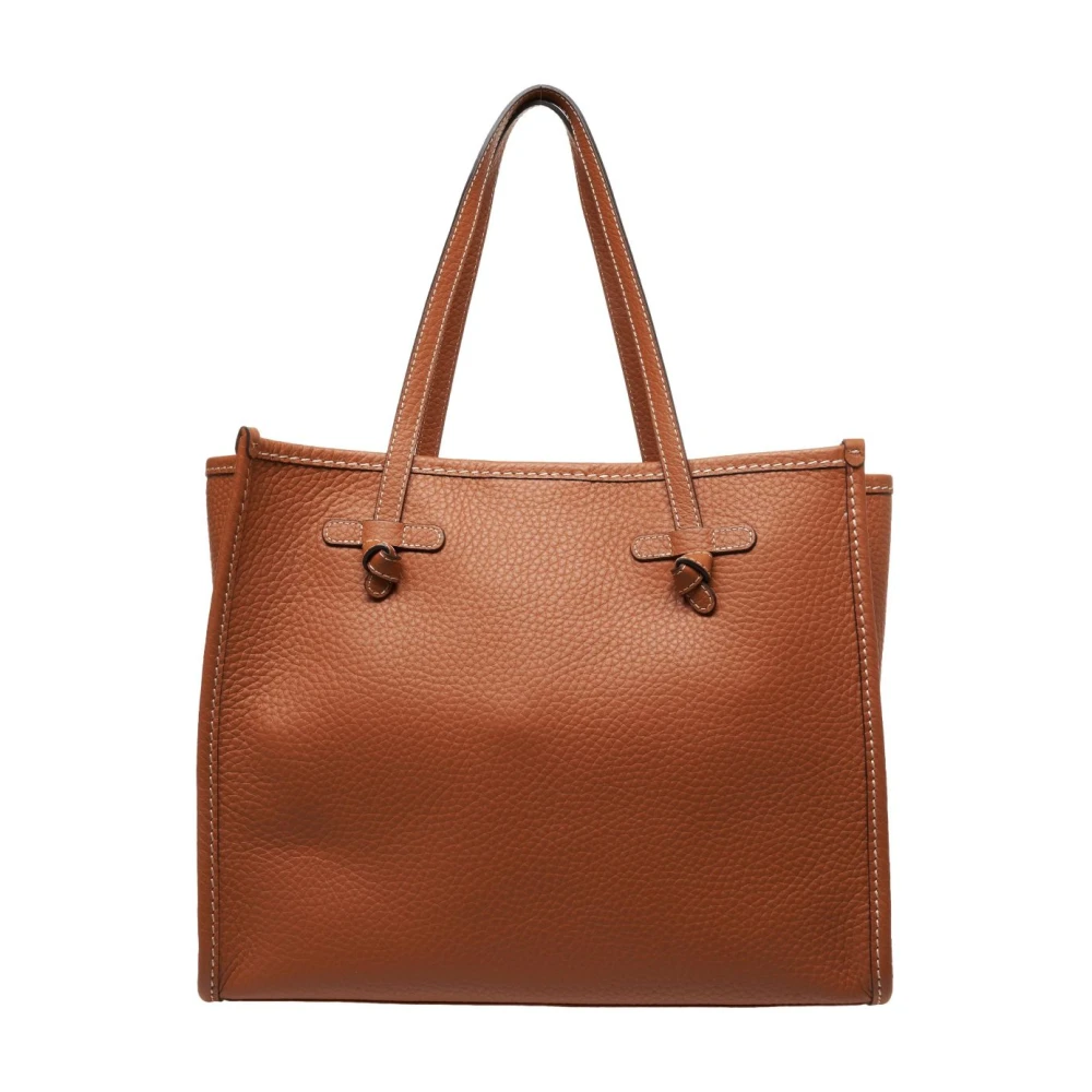 Gianni Chiarini Bruine Leren Shopper Tas Marcella Brown Dames
