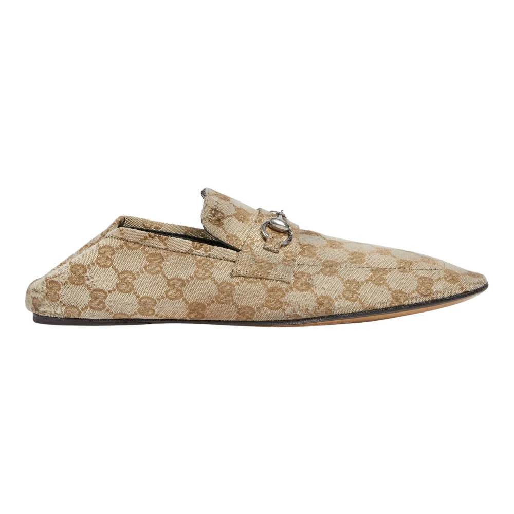 Gucci Men's Beige Worn-Out Effect Loafer With Horsebit - Loafers - 8 1/2 Uk- Shoes