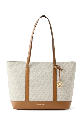 Andie Signature Medium Tote Bag med MK Logo Stamp