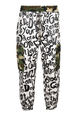 Jersey Jogging Pants med Patchwork