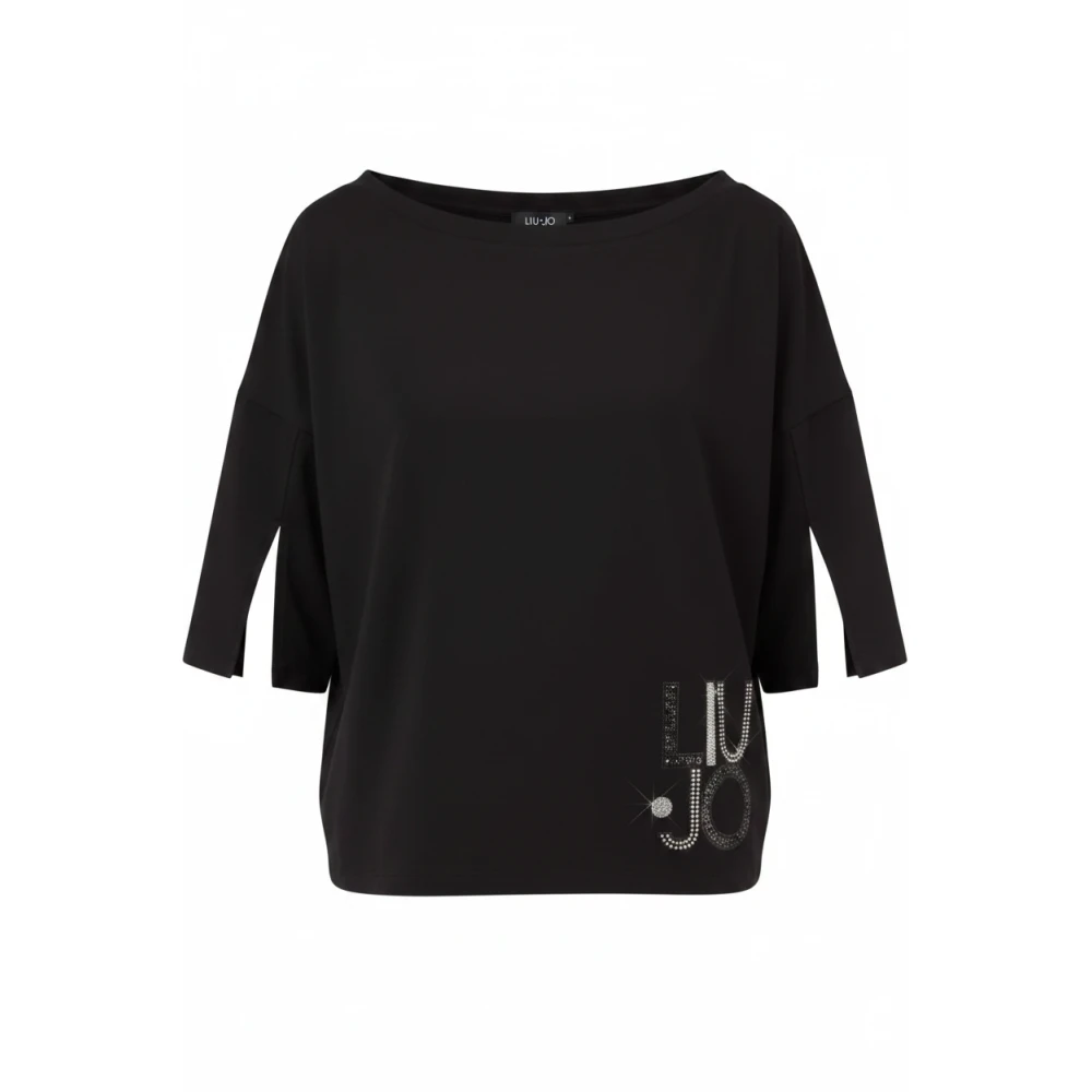 Liu Jo Mujer Negro Camisetas, Talla: L