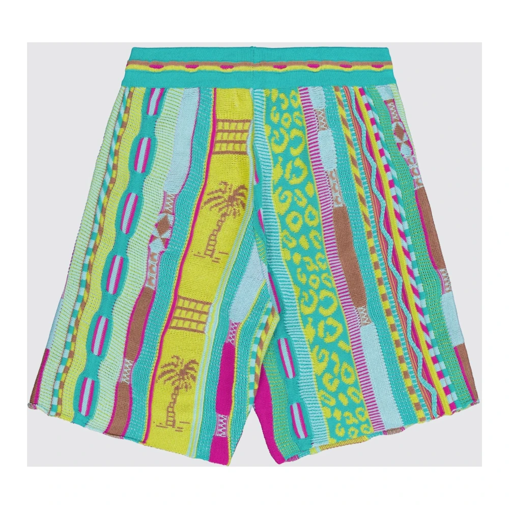Laneus Multicolor Jacquard Katoenen Bermuda Shorts Multicolor Heren