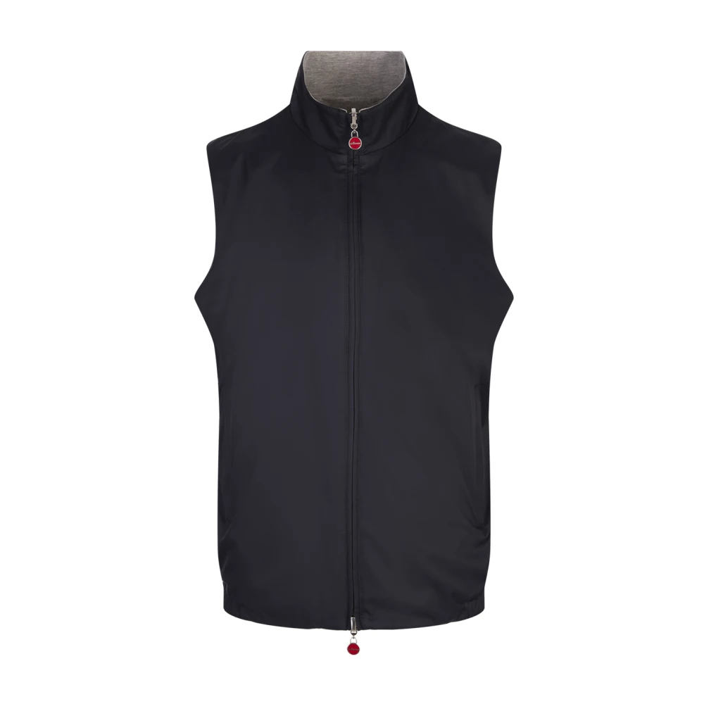 Kiton Blauw Polyester Viscose Elastaan Mode Blue Heren