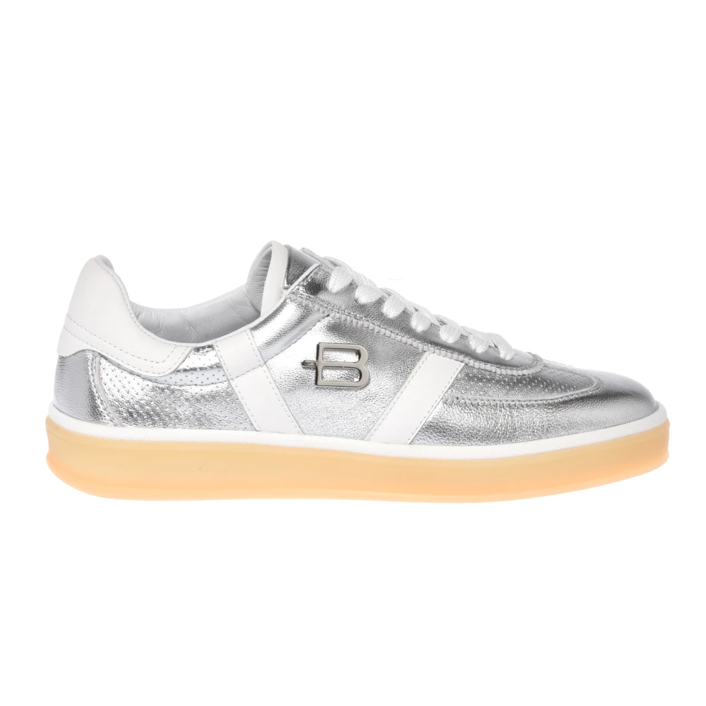 Baldinini Women's Gray Laminated Leather Sneaker