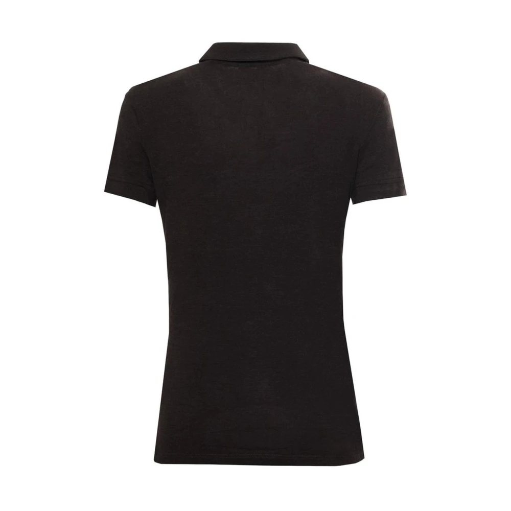 Harmont & Blaine Klassieke pasvorm Polo Shirt Korte Mouw Linnen Brown Dames