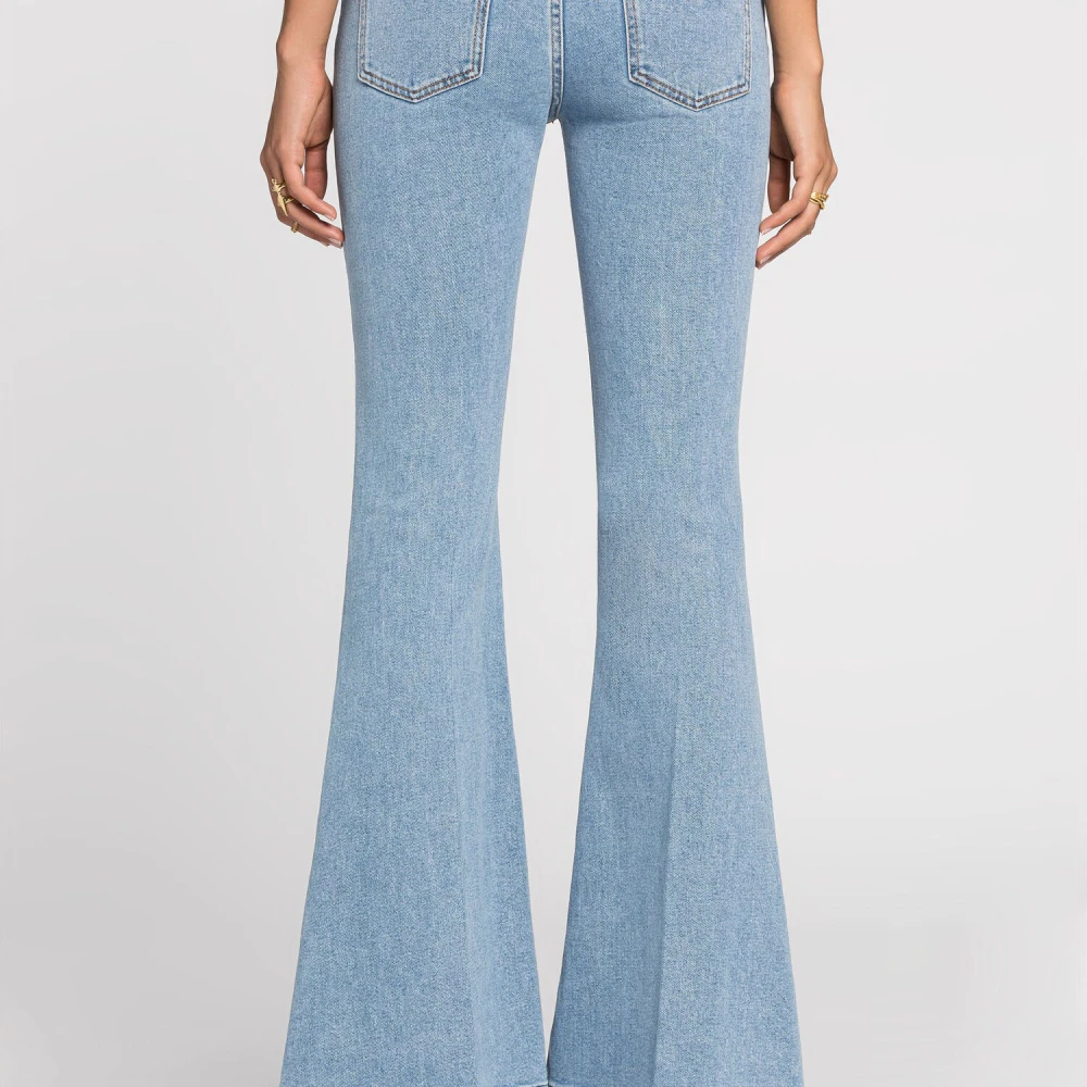 Roberto Cavalli Slang Flared Jeans Blue Dames