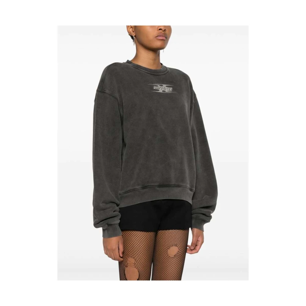 T by Alexander Wang Grijze Blade Logo Sweatshirt Gray Dames