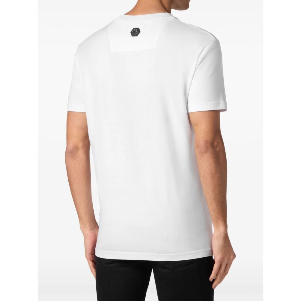 Philipp Plein Wit Katoenen T-Shirt White Heren
