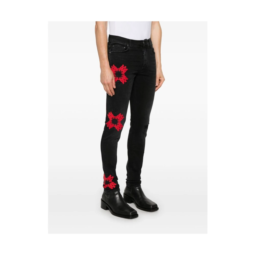 Amiri Zwarte Klassieke Knoopsluiting Jeans Black Heren