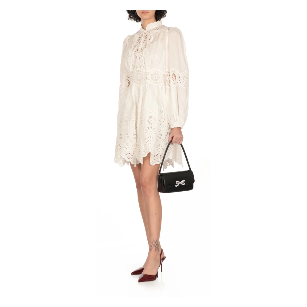 Zimmermann Witte Kant Jurk met Kraag White Dames