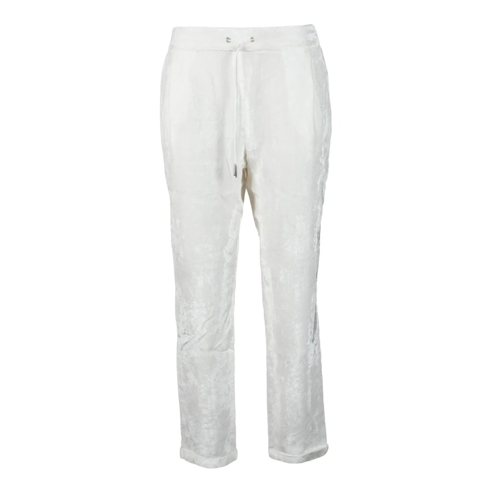 Fabiana Filippi Fluwelen jumpsuit met elastische taille White Dames