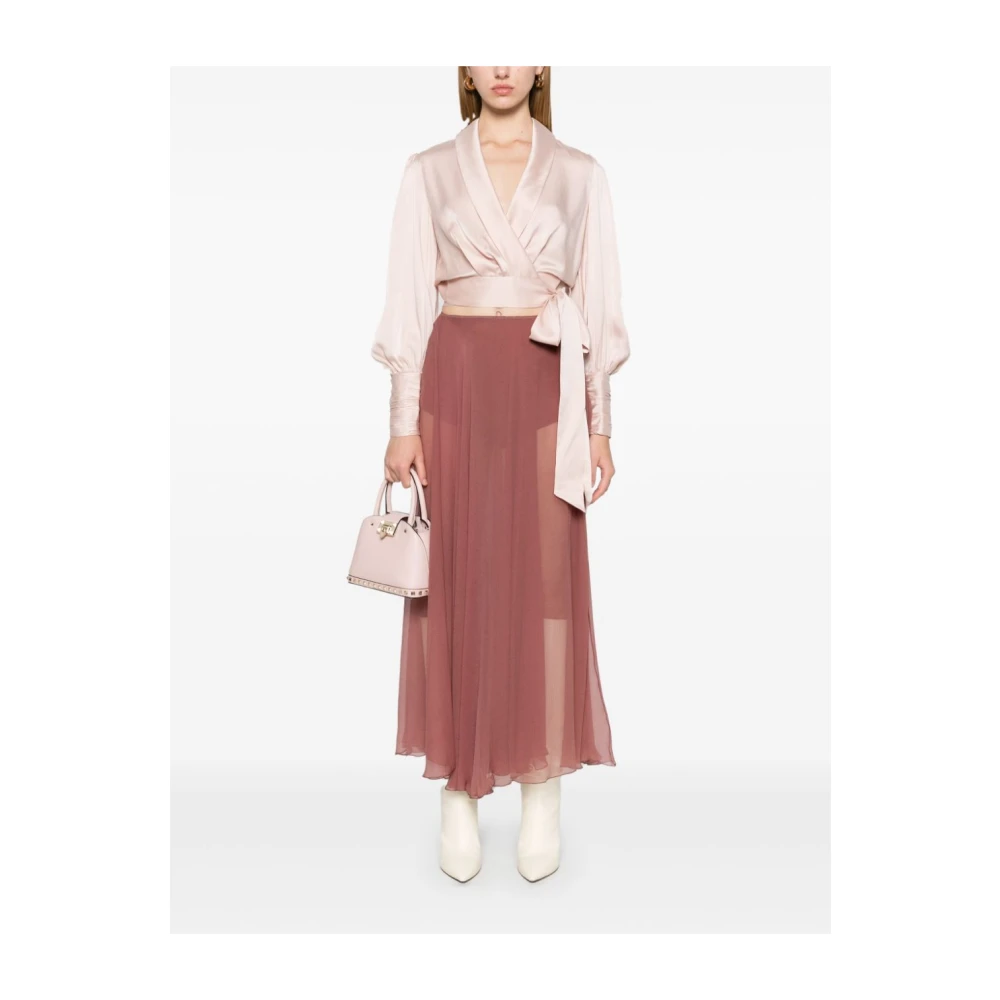 Zimmermann Roze wikkeltop Elegant Ontwerp Pink Dames