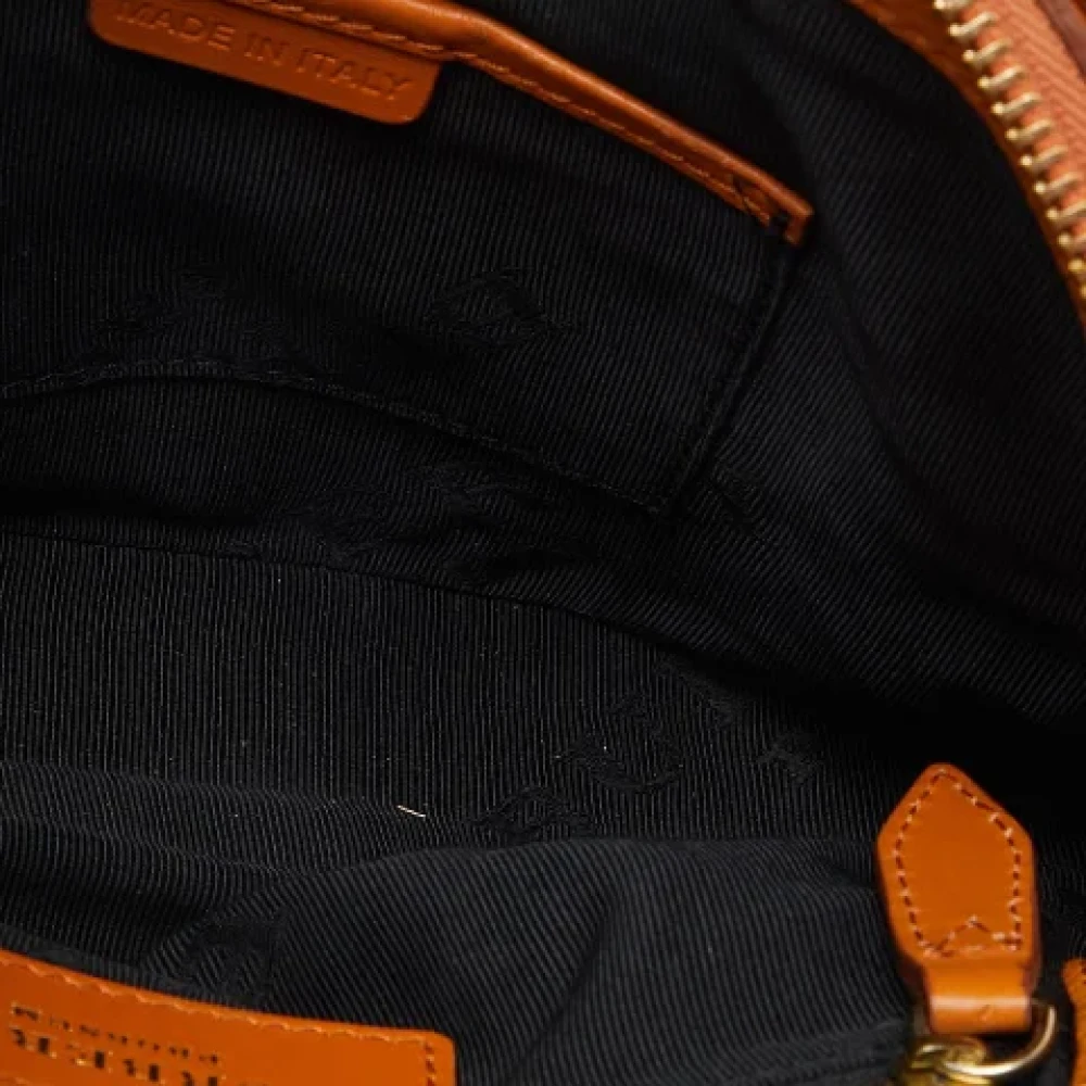 Burberry Vintage Pre-owned Leather handbags Orange Dames