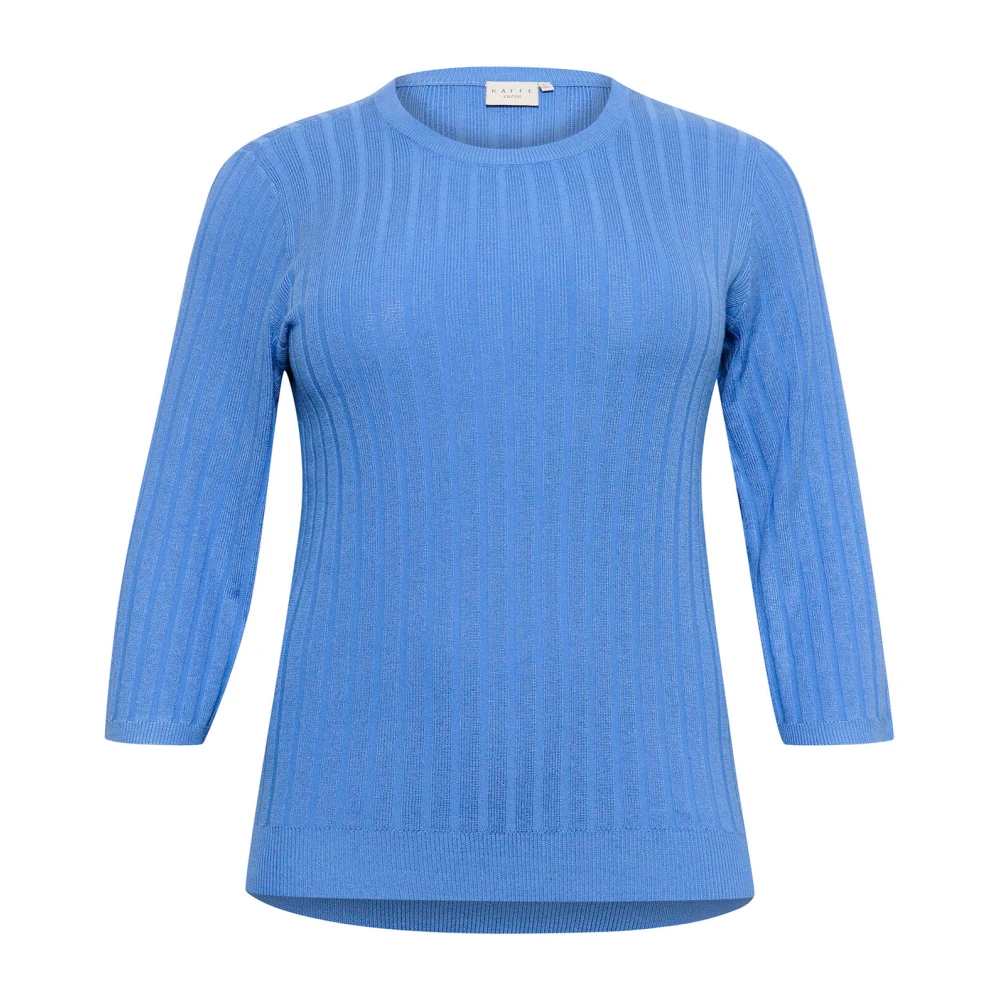 Kaffe Curve Rib Pullover Sweater Ultramarijn Blue Dames