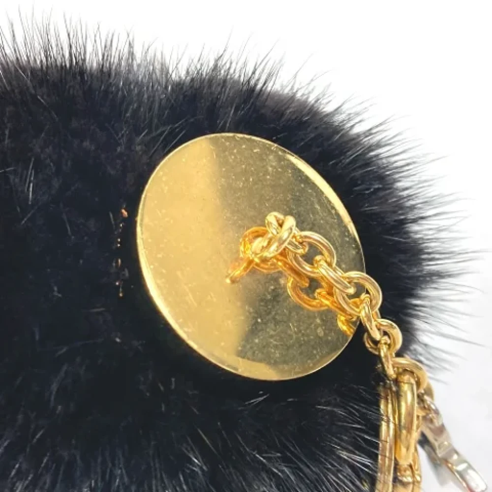 Louis Vuitton Vintage Pre-owned Fabric key-holders Black Dames