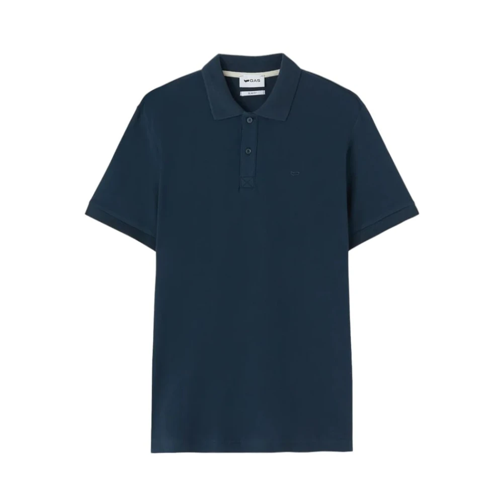 GAS Polo Korte Mouw Blue Heren