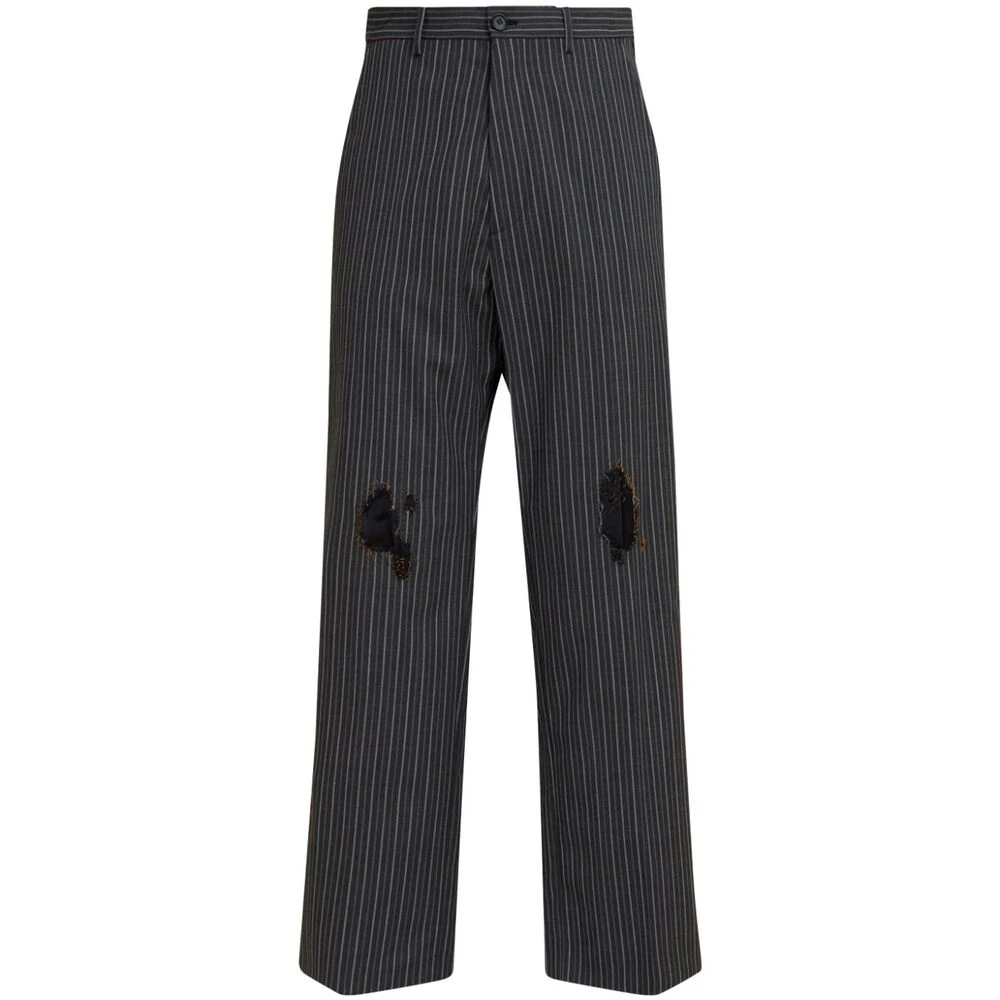 Marni Verticale Streep Hoge Taille Broek Black Heren
