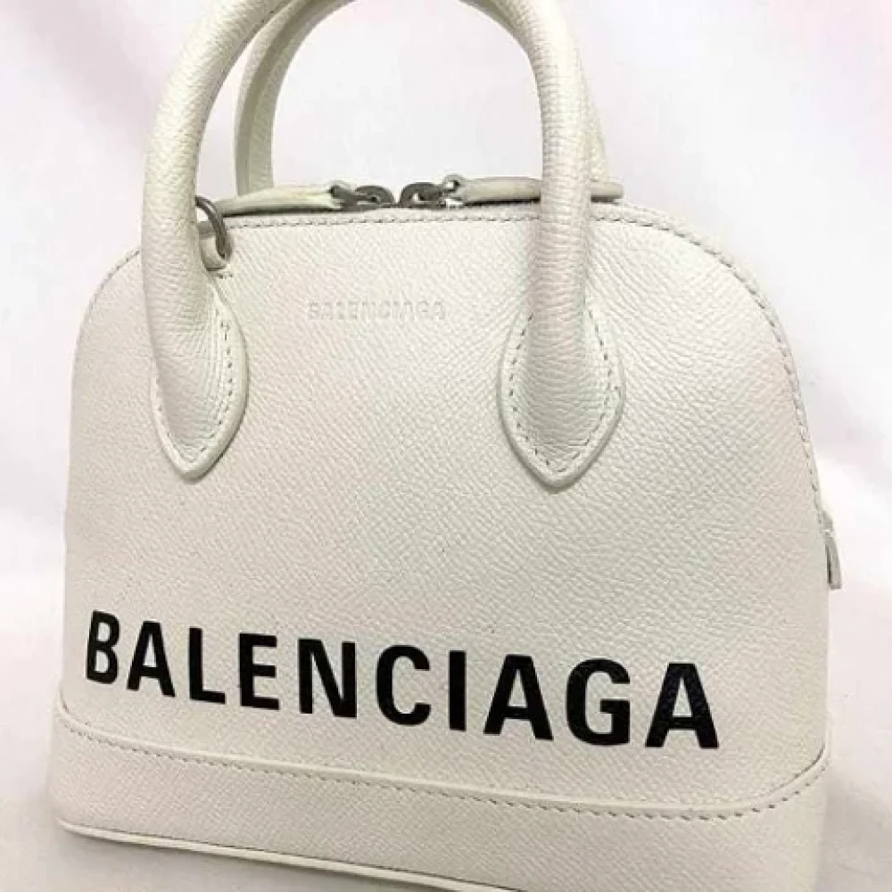 Balenciaga Vintage Pre-owned Leather handbags White Dames