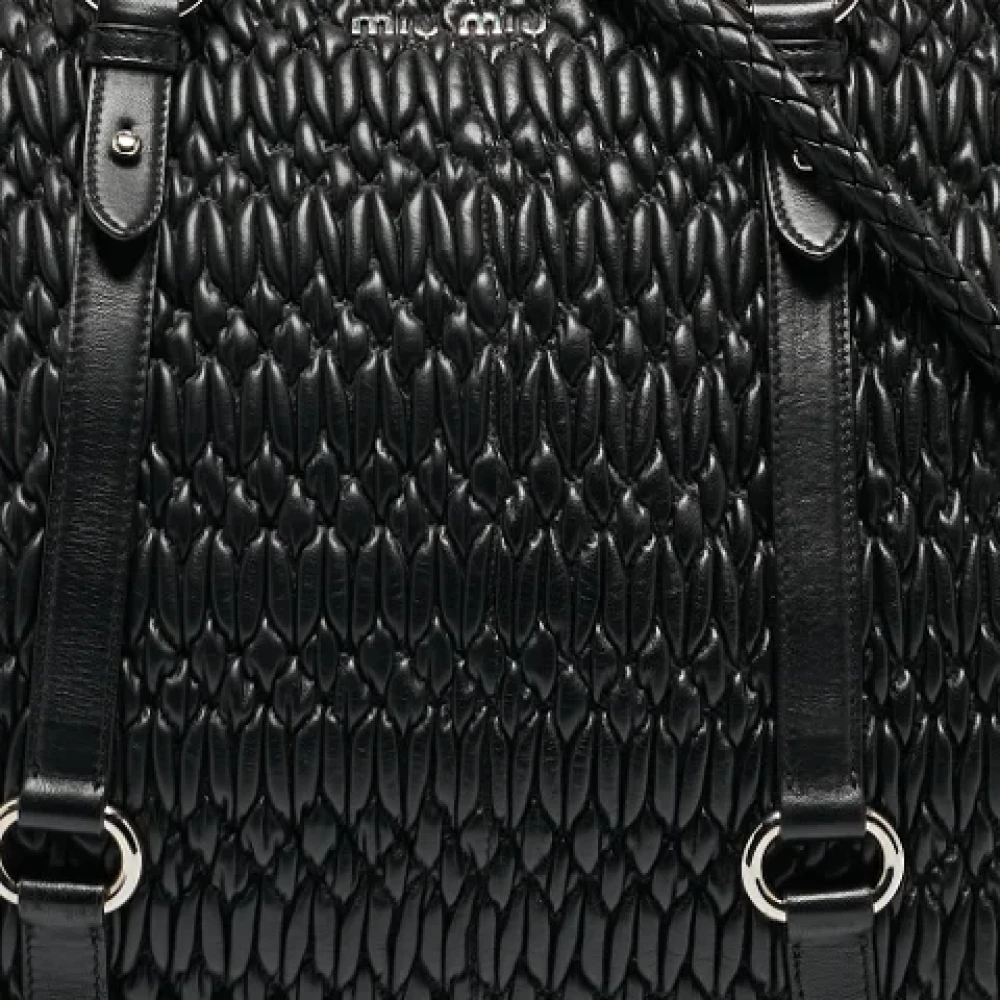 Miu Pre-owned Leather totes Black Dames