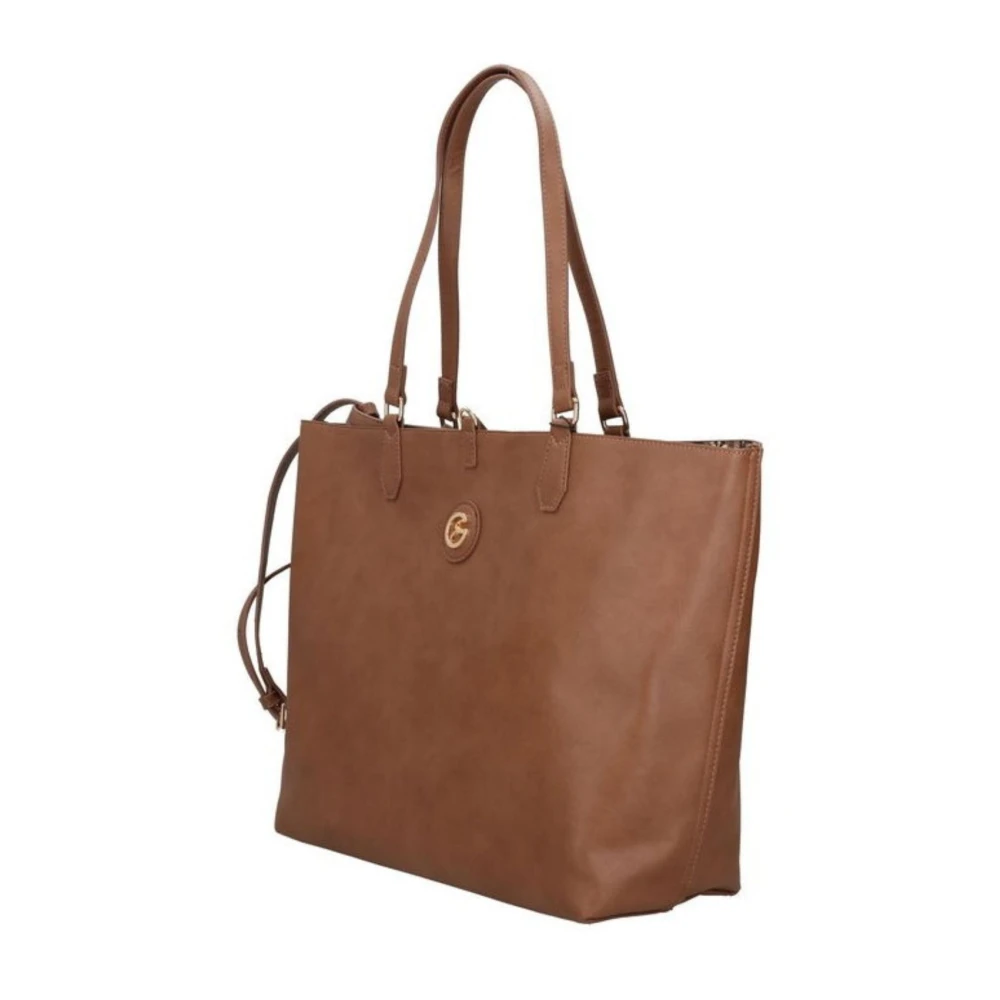 Gattinoni Teod Reverse S PVC Handtas Brown Dames