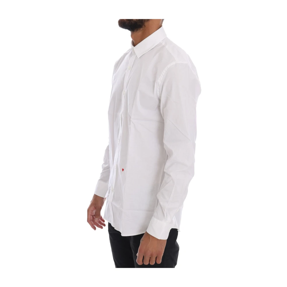 Moschino Elegant wit Slim-Fit katoenen overhemd White Heren