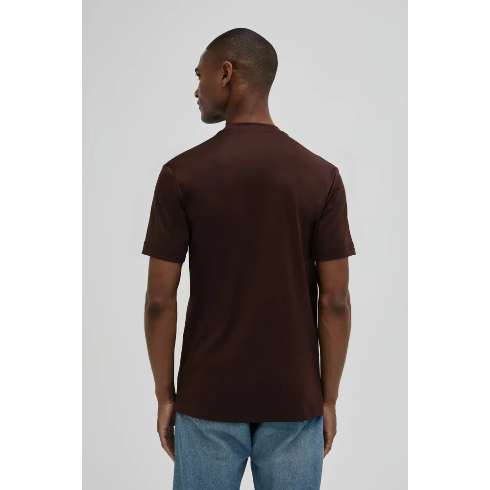 Valenza Interlock Supima T-shirt in Bruin Brown Heren