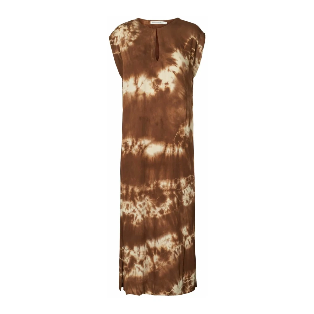 Rabens Saloner Tie-Dye Jurk Lecia Model Cacao Multicolor Dames
