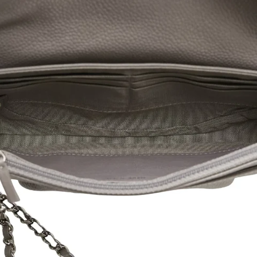 Chanel Vintage Pre-owned Leather chanel-bags Gray Dames